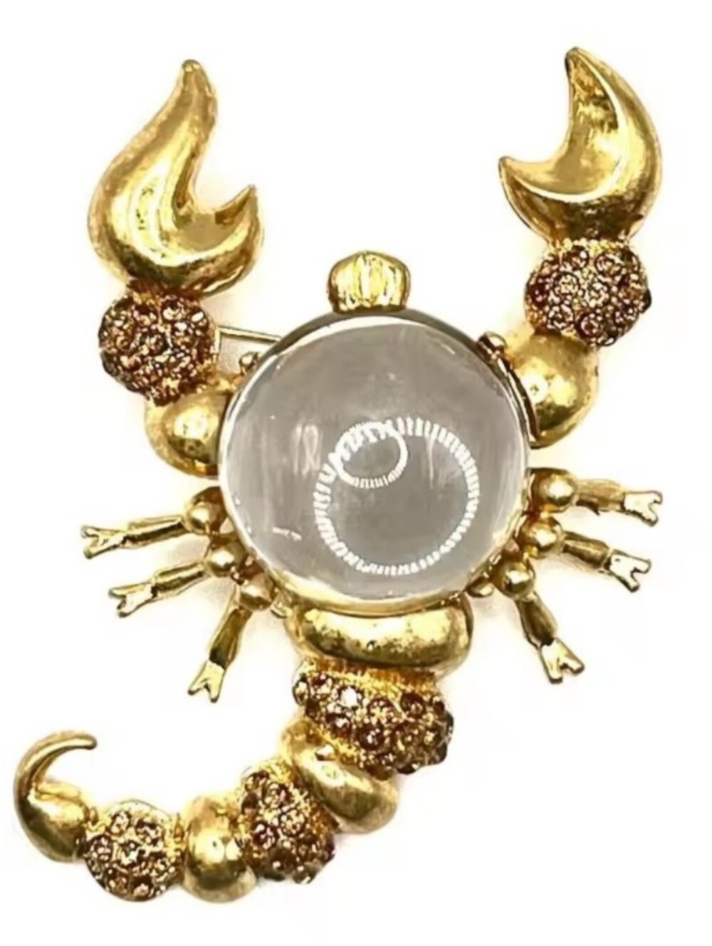 New! Chunky Gold Scorpio Scorpion Lapel Pin Brooch Vintage Style Boho